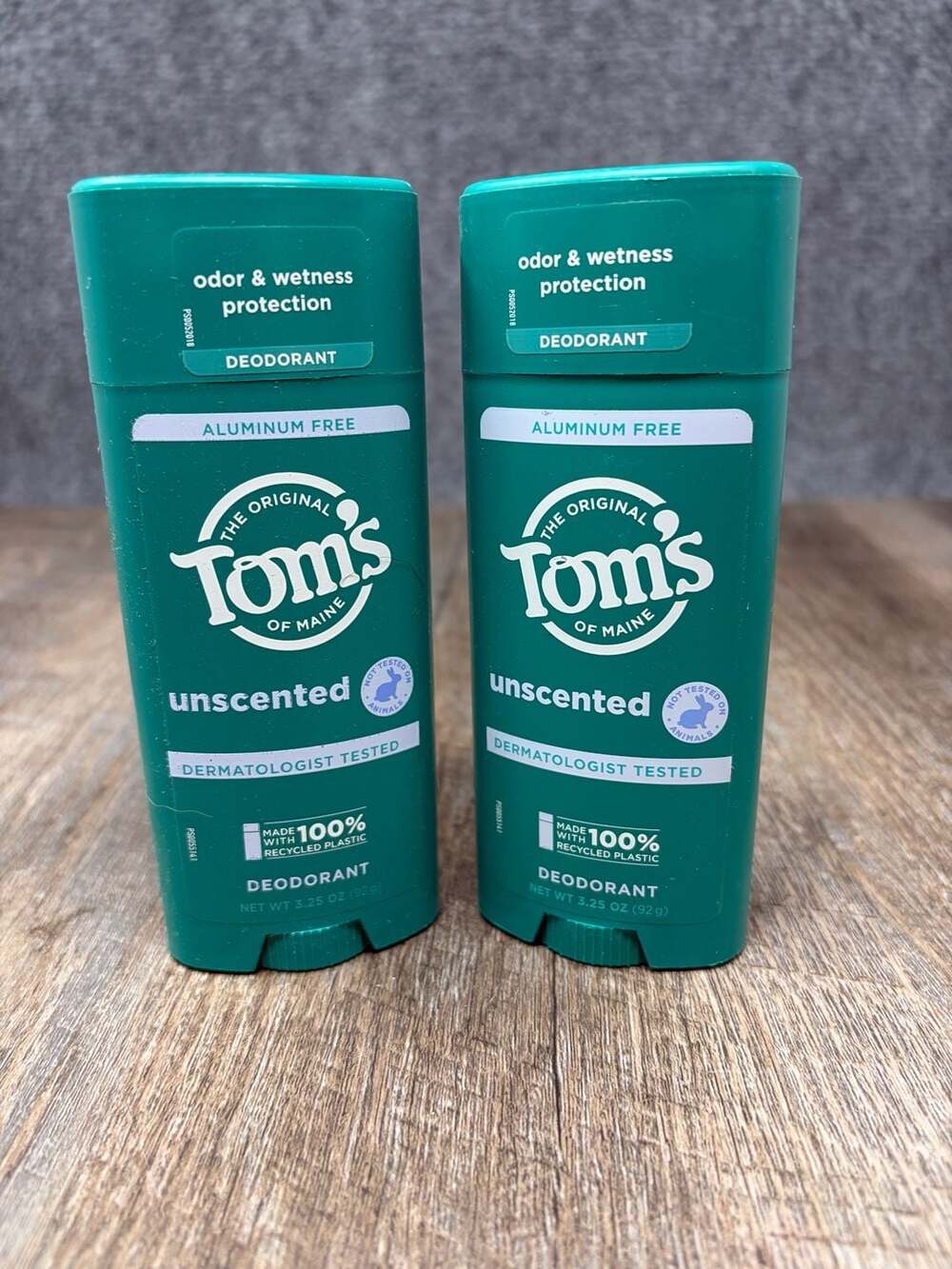 Tom's of Maine The Original Aluminum-Free Unscented Deodorant 3.25 oz (Lot of 2)